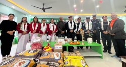 नेपाल प्रहरी श्रीमती संघ परिवारद्वारा खाद्यान्न सामाग्री  वितरण