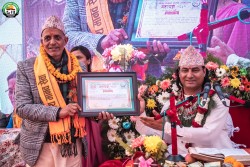 मानवसेवा आश्रमद्वारा ज्यो. पण्डित मनिराज जोशी  सम्मानित