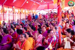 महायज्ञमा  श्रद्धालु भक्तजनहरूकाे उत्साहजनक सहभागिता