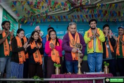 मानवसेवा आश्रम केन्द्रीय कर्मचारी परिवारद्वारा रानीवन सेवाकेन्द्रमा भाेजनसेवा याेगदान