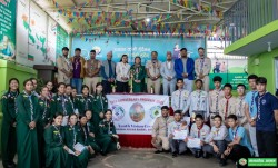 नेपाल स्काउटको १३ औँ वार्षिकोत्सवको अवसरमा रानीवन सेवाकेन्द्रमा भाेजनसेवा याेगदान