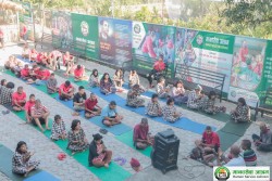 लक्ष्मिनारायण तथा बालगोपालहरुका  लागि योग प्रशिक्षण