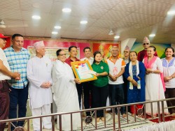 बागलुङ सेवाकेन्द्रको भवन निर्माणका लागि ५ लाख ११ हजार रूपैयाँ सहयोग