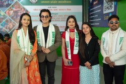 नेपालगञ्ज आश्रममा ‘आबाट आमा’ चलचित्र टोलीको अवलोकन