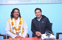 धनगढी महायज्ञस्थल पुगे श्रीमद भागवत सप्ताह ज्ञानविज्ञान महायज्ञका कथा वाचक गुरू भाष्कर कमलनयन गौतम