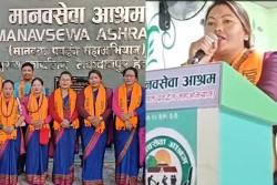 साना किसान कृषि सहकारीद्वारा मानवसेवा आश्रम हेटाैंडा मुख्यालयमा भोजन सेवा याेगदान