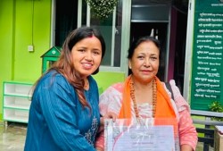 रानीवन सेवाकेन्द्रको सेवा व्यवस्थापनका लागि  पूर्णदेवी मानन्धरद्वारा ५० हजार ५५ रुपैयाँ योगदान
