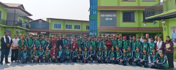 सेवा र संस्कार सिक्न ग्रीन सोसाइटी पब्लिक स्कुलका विद्यार्थी मानवसेवा चितवनमा