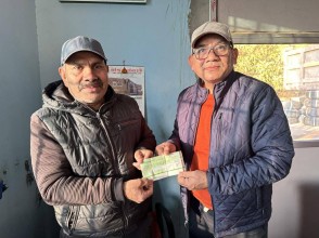 गोरखामा मानवसेवा आश्रम बालगृह निर्माणका लागि श्रेष्ठ परिवारद्वारा आर्थिक सहयाेग