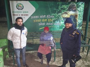 मानवसेवा आश्रम वीरगञ्ज शाखाद्वारा बेवारिसे महिलाकाे उद्धार