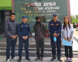 मानवसेवा आश्रमद्वारा एकजना सडकमानवको उद्धार