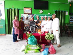 पुण्यतिथिमा मानवसेवा आश्रमलाई खाद्यन्न सामग्री हस्तान्तरण