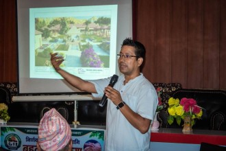 बागलुङको निर्णयघाटमा बन्ने मानवसेवा आश्रमको थप गुरुयोजना प्रस्तुत