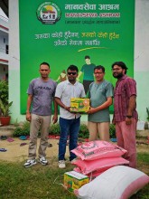 जन्मदिनको अवसरमा सन्तोष जायसवालद्वारा आश्रमलाई खाद्य सहयोग