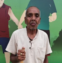 ८५ वर्षीय रमेश घाेष जसले ३५ वर्ष सडकमै जीवन बिताए