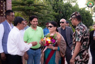 प्रथम महिला राष्ट्रपति भण्डारीद्वारा मानवसेवा आश्रम मुख्य कार्यालय अवलोकन