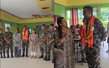 नेपाली सेना बरख गण राजविराज द्वारा मानवसेवा आश्रम धनुषा सेवाकेन्द्रमा भोजनसेवा योगदान 
