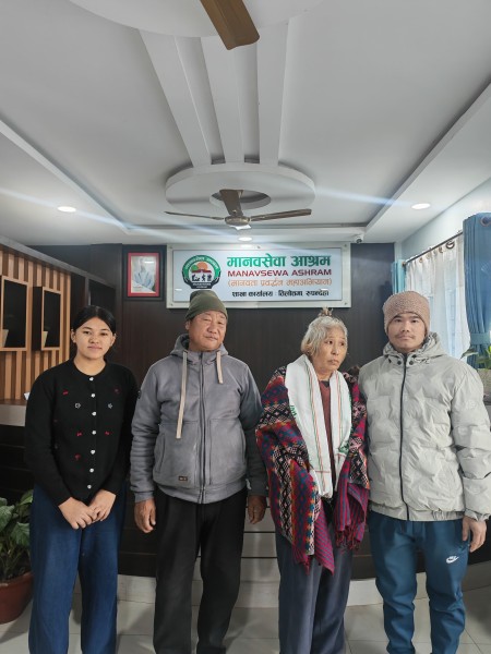 ६५ वर्षीया दिलकुमारी लामिछानेको पारिवारिक पुनर्मिलन