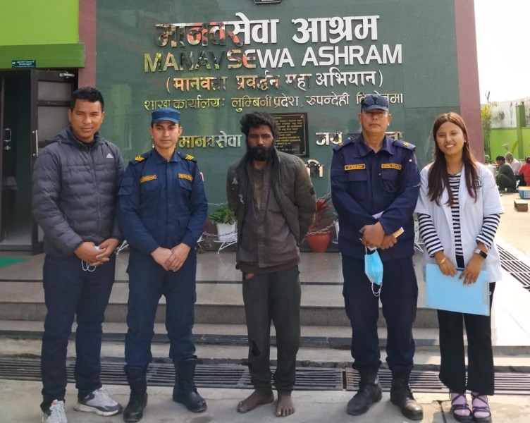 शनिबार मानवसेवा आश्रमद्वारा ६ जना सडक मानवको उद्धार