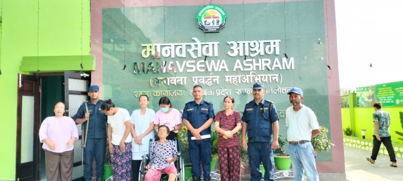 मानवसेवा आश्रम  तिलोत्तमा सेवाकेन्द्रमा एक जना महिलाको उद्धार