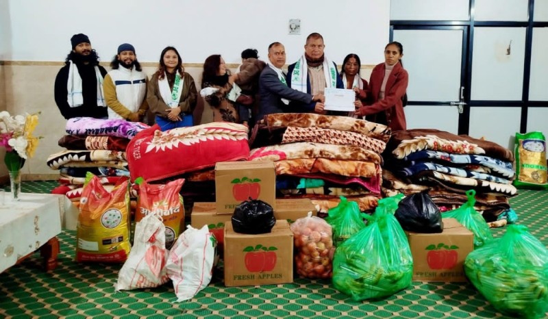 मंगलबार नेपालगञ्ज सेवाकेन्द्रलाई  ब्ल्याङ्केट र  खाद्यान्न सहयाेग